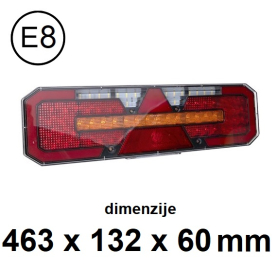LED STOP LAMPA 92 LED 12-24V LEVA WTL202L M-TECH